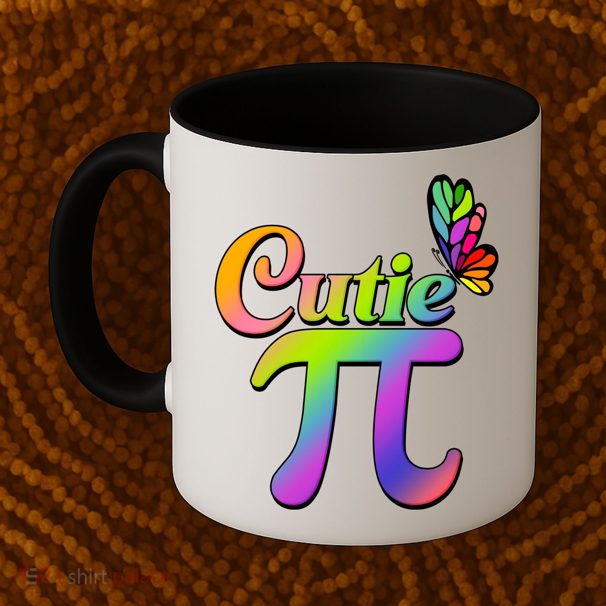 Cute Pi Day 314 Rainbow Butterfly Cutie Pi Coffee Mug