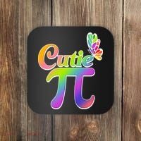 Cute Pi Day 314 Rainbow Butterfly Cutie Pi Coaster thumb 0