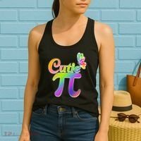 Cute Pi Day 314 Rainbow Butterfly Cutie Pi Women's Tank Top thumb 2