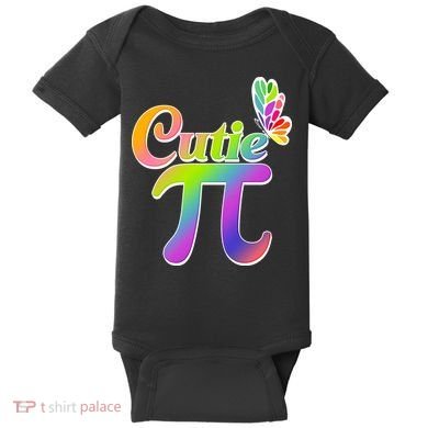 Cute Pi Day 314 Rainbow Butterfly Cutie Pi Baby Bodysuit