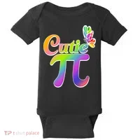 Cute Pi Day 314 Rainbow Butterfly Cutie Pi Baby Bodysuit thumb 0