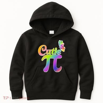 Cute Pi Day 314 Rainbow Butterfly Cutie Pi Kids Hoodie