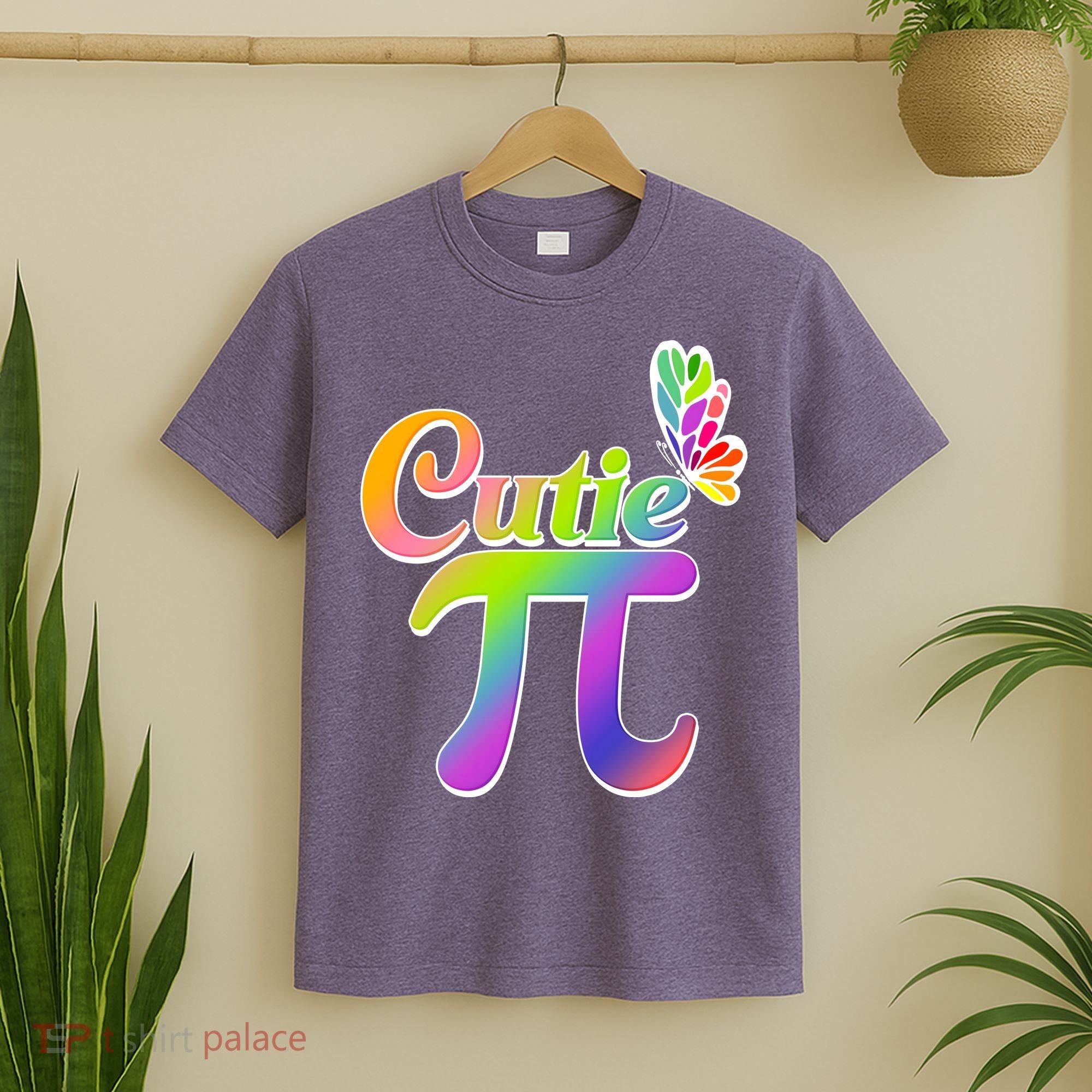 Cute Pi Day 314 Rainbow Butterfly Cutie Pi T-Shirt