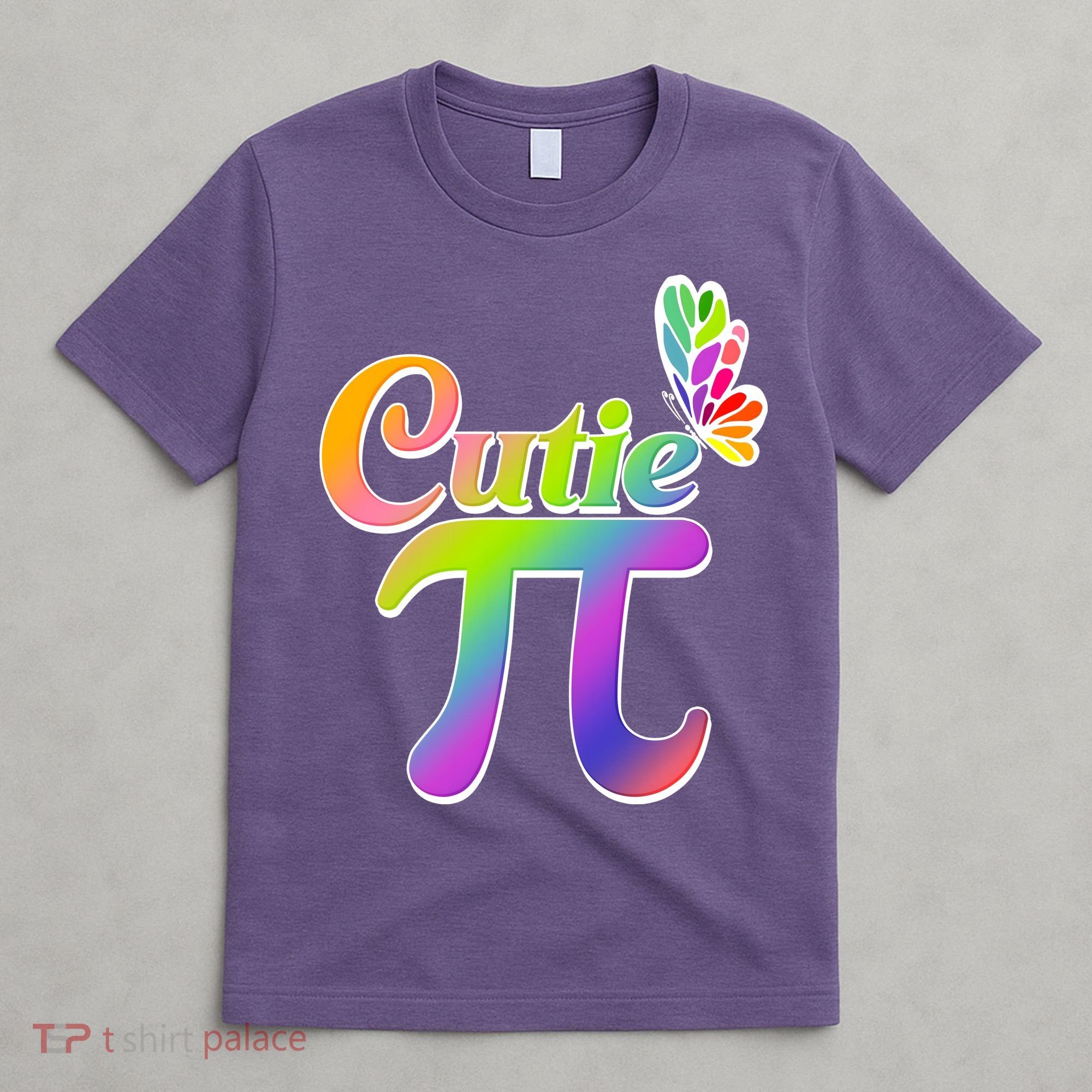 Cute Pi Day 314 Rainbow Butterfly Cutie Pi T-Shirt