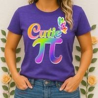 Cute Pi Day 314 Rainbow Butterfly Cutie Pi Women's T-Shirt thumb 2