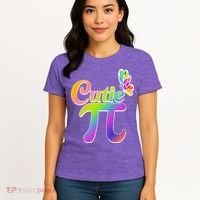 Cute Pi Day 314 Rainbow Butterfly Cutie Pi Women's T-Shirt thumb 4