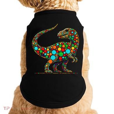 Colorful Polka Dot Dinosaur Happy Dot Day Gift Doggie Tank