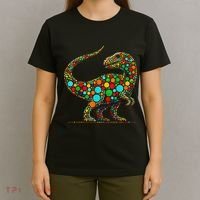 Colorful Polka Dot Dinosaur Happy Dot Day Gift T-Shirt thumb 4