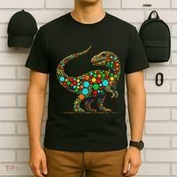 Colorful Polka Dot Dinosaur Happy Dot Day Gift T-Shirt thumb 6