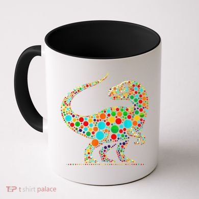 Colorful Polka Dot Dinosaur Happy Dot Day Gift Coffee Mug