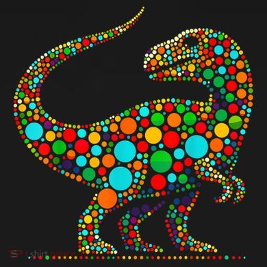 Colorful Polka Dot Dinosaur Happy Dot Day Gift Polo