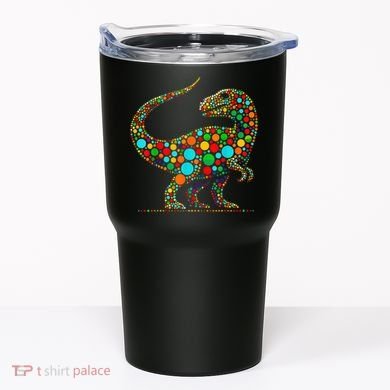 Colorful Polka Dot Dinosaur Happy Dot Day Gift Tumbler
