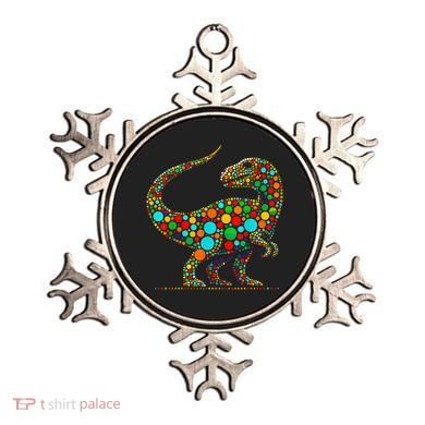 Colorful Polka Dot Dinosaur Happy Dot Day Gift Ornament