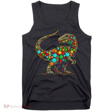 Colorful Polka Dot Dinosaur Happy Dot Day Gift Tank Top
