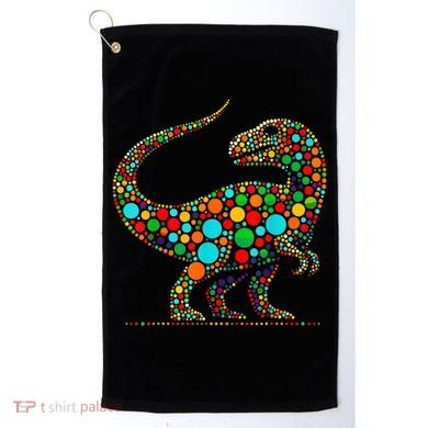 Colorful Polka Dot Dinosaur Happy Dot Day Gift Golf Towel