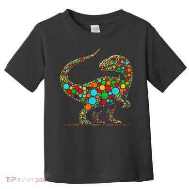 Colorful Polka Dot Dinosaur Happy Dot Day Gift Toddler T-Shirt