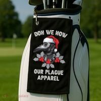 Christmas Plague Doctor Mask Don We Now Our Plague Gift Golf Towel thumb 2