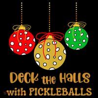 Christmas Pickleball Deck The Halls With Pickleballs Women's Hoodie thumb 2