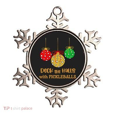 Christmas Pickleball Deck The Halls With Pickleballs Ornament