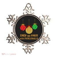 Christmas Pickleball Deck The Halls With Pickleballs Ornament thumb 0