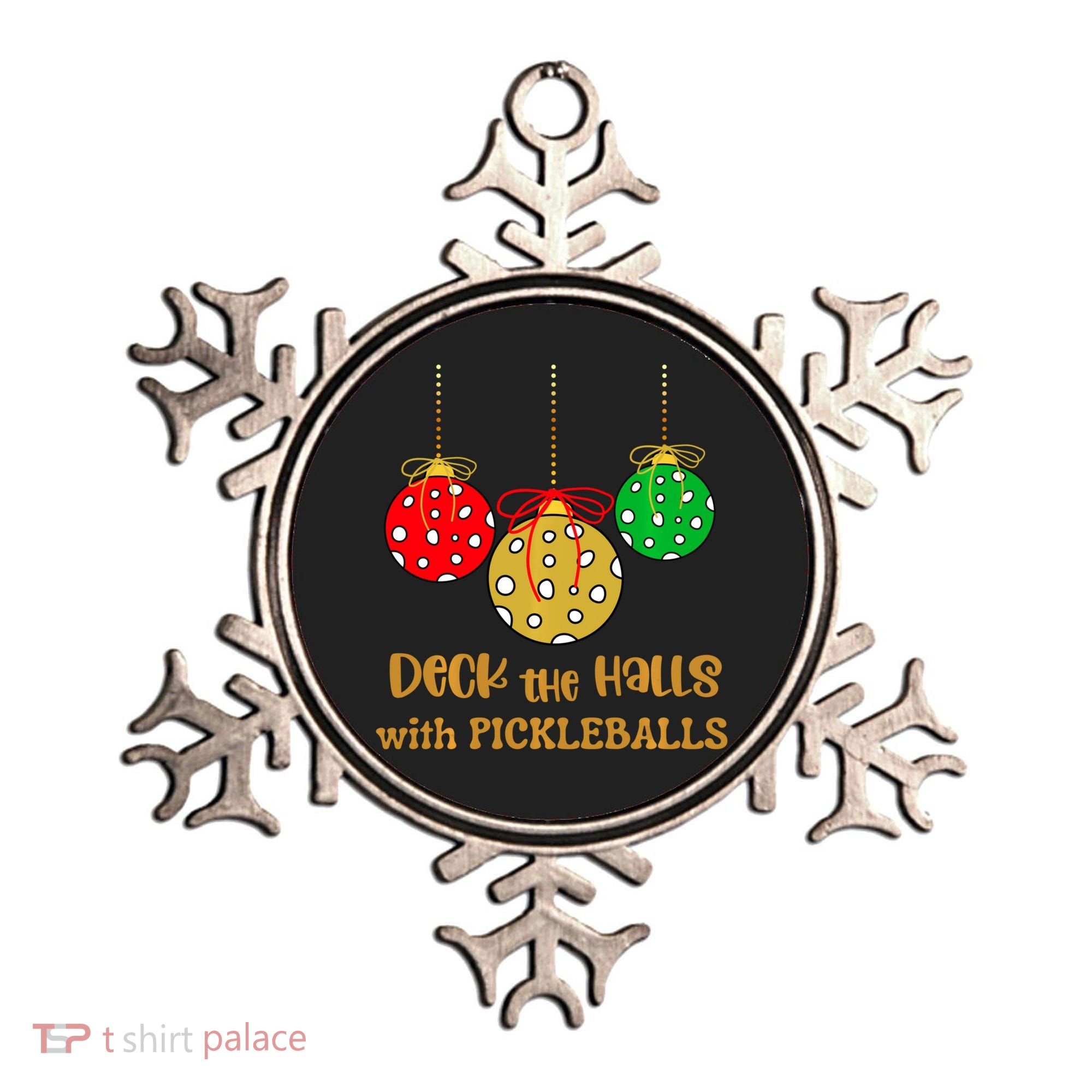 Christmas Pickleball Deck The Halls With Pickleballs Ornament