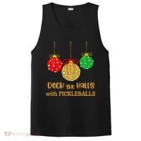 Christmas Pickleball Deck The Halls With Pickleballs PosiCharge Competitor Tank thumb 0