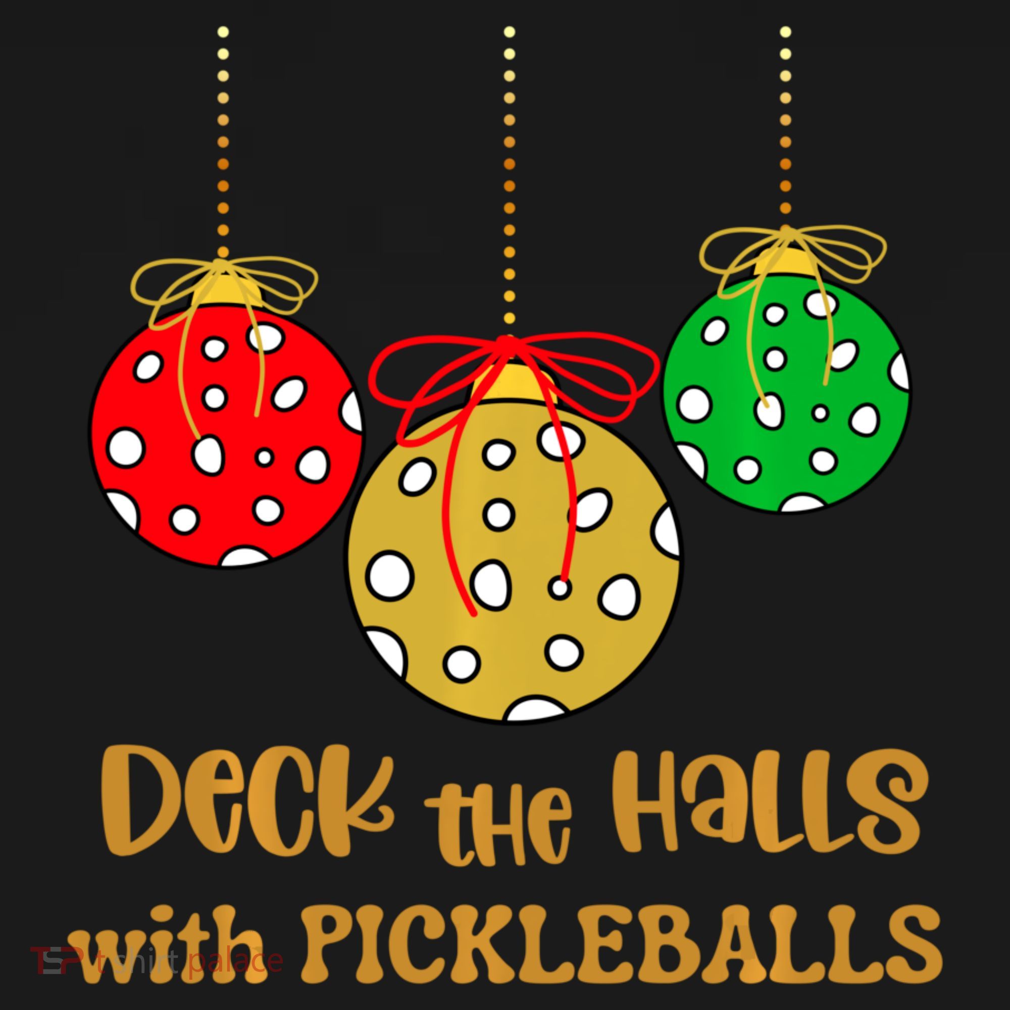 Christmas Pickleball Deck The Halls With Pickleballs PosiCharge Competitor Tank