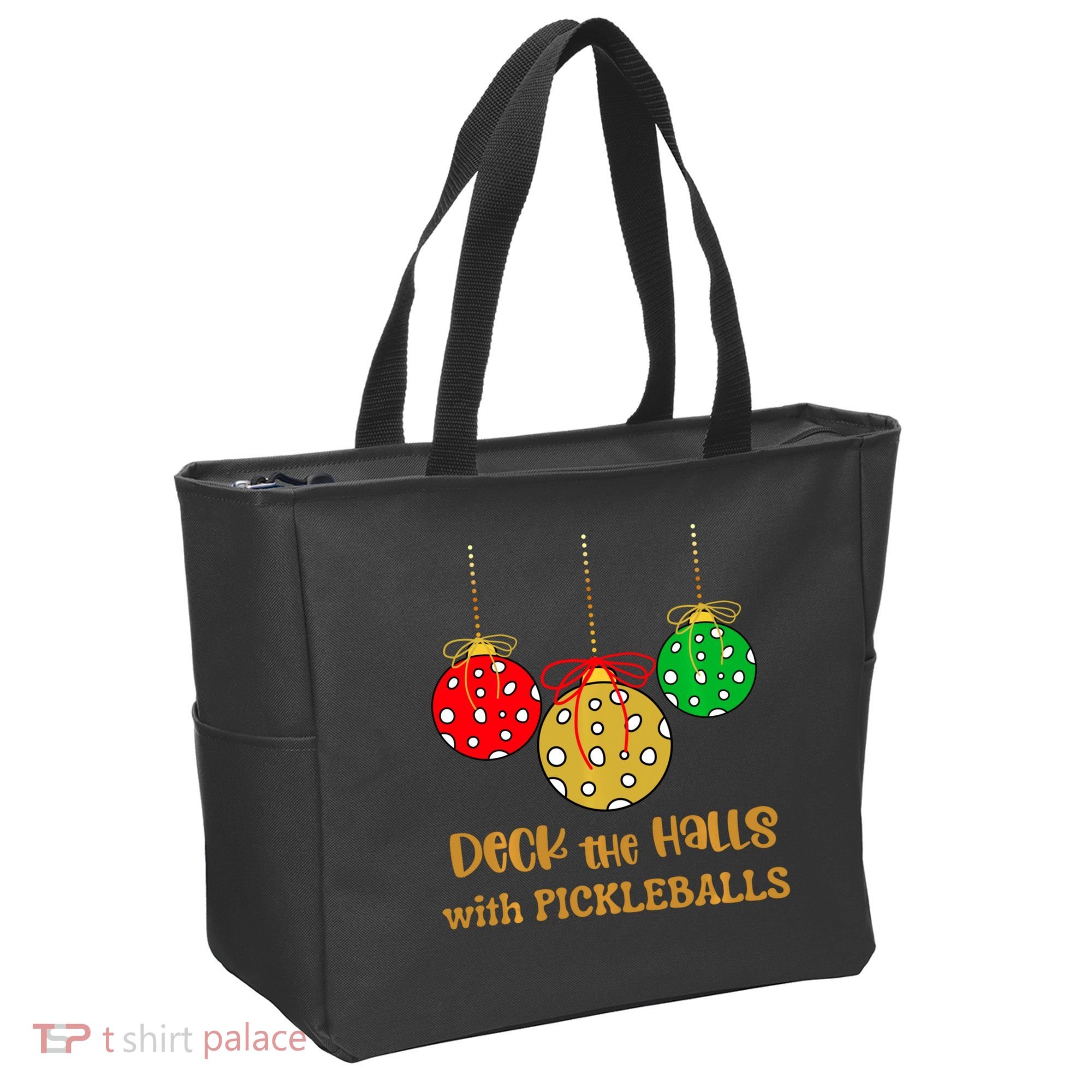 Christmas Pickleball Deck The Halls With Pickleballs Tote Bag