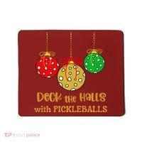 Christmas Pickleball Deck The Halls With Pickleballs Mousepad thumb 0