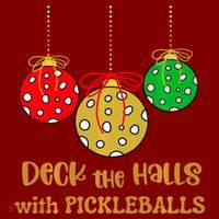 Christmas Pickleball Deck The Halls With Pickleballs Mousepad thumb 1