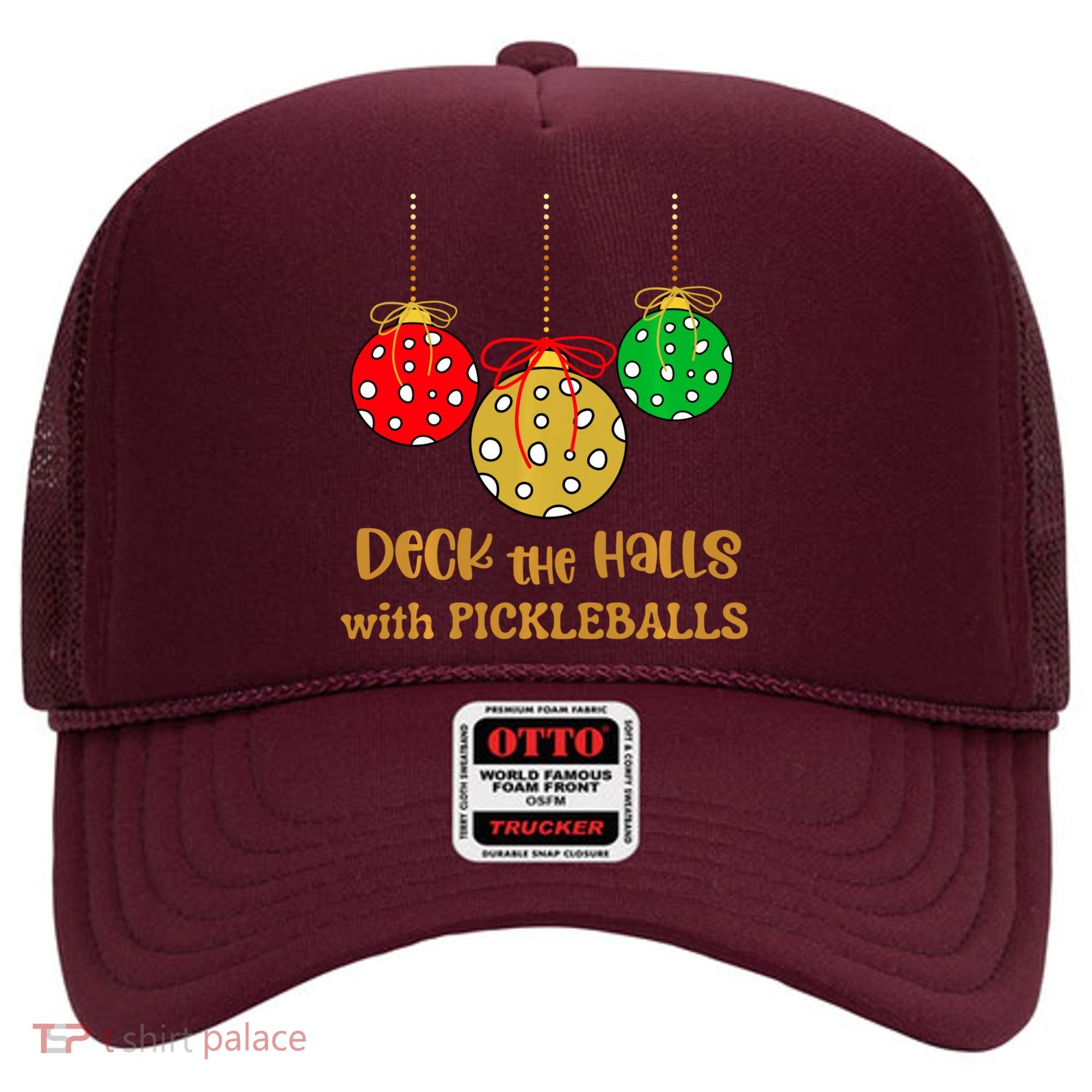 Christmas Pickleball Deck The Halls With Pickleballs Hat