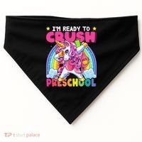 Crush Preschool Dabbing Unicorn Back To School Gift USA-Made Doggie Bandana thumb 0