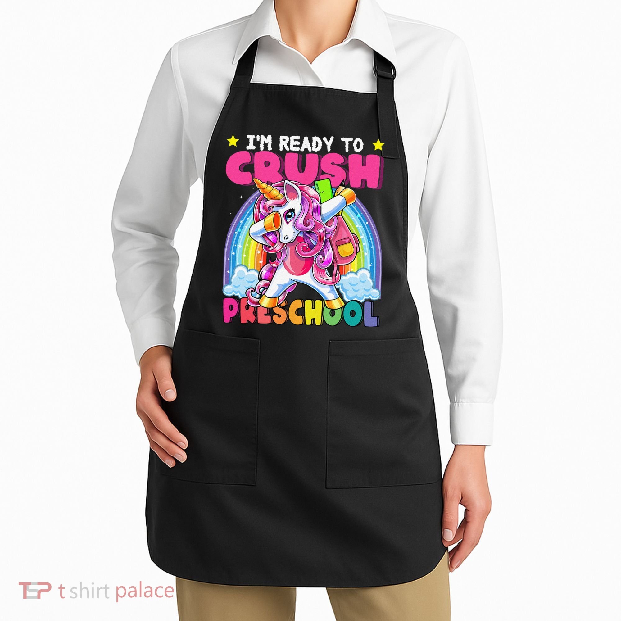 Crush Preschool Dabbing Unicorn Back To School Gift Apron