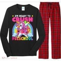 Crush Preschool Dabbing Unicorn Back To School Gift Long Sleeve Pajama Set thumb 0