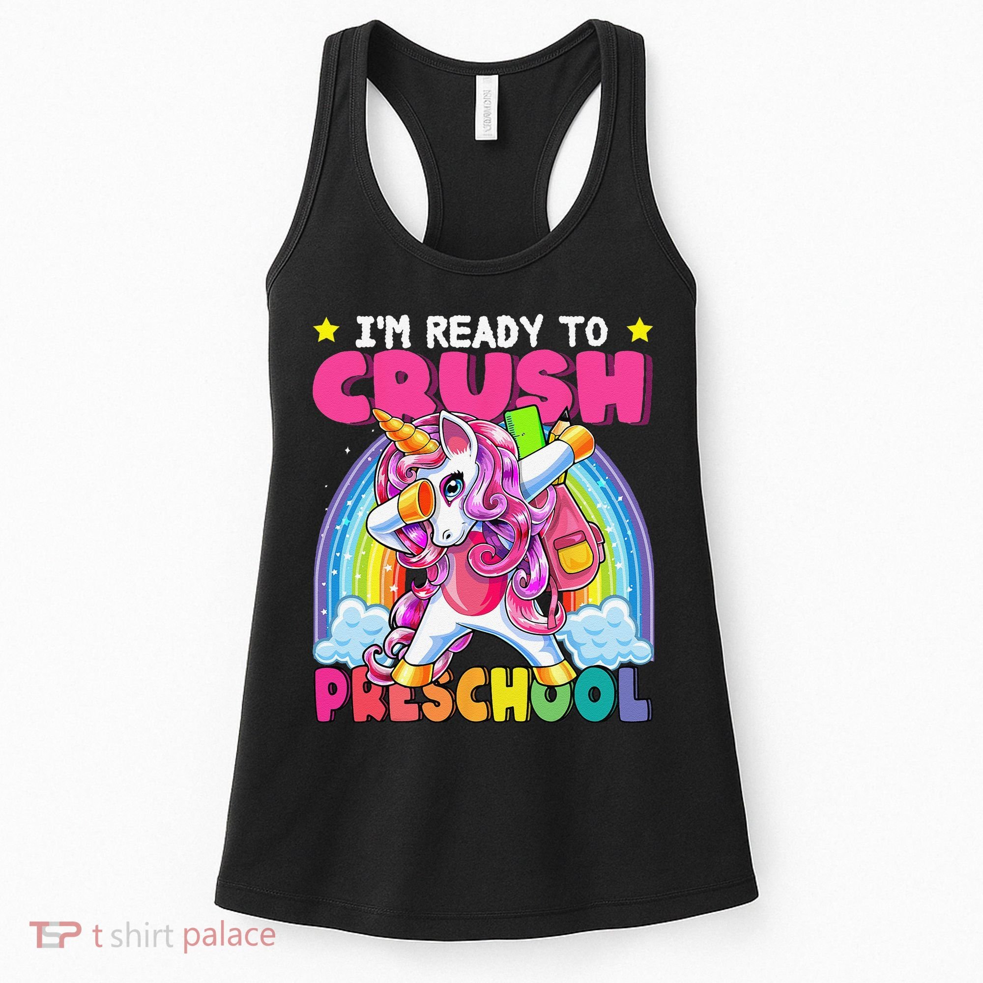 Crush Preschool Dabbing Unicorn Back To School Gift Women's Tank Top