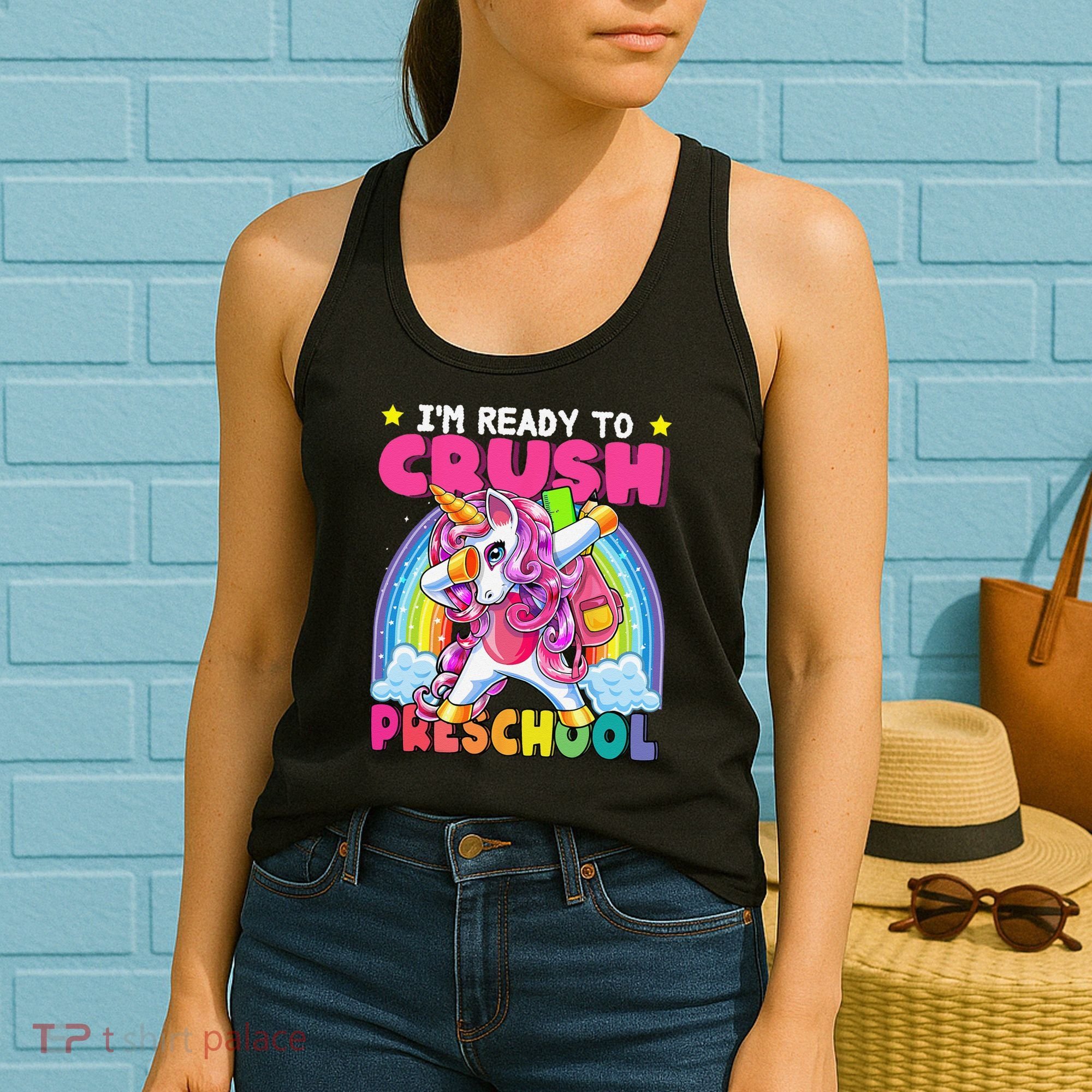 Crush Preschool Dabbing Unicorn Back To School Gift Women's Tank Top