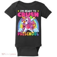 Crush Preschool Dabbing Unicorn Back To School Gift Baby Bodysuit thumb 0