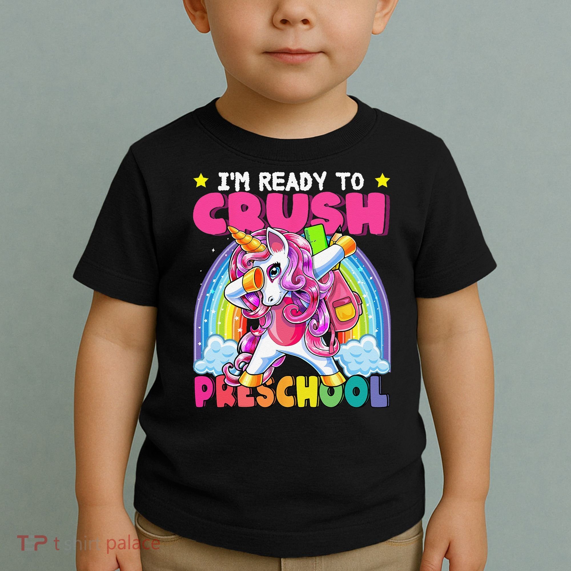 Crush Preschool Dabbing Unicorn Back To School Gift Toddler T-Shirt