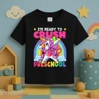 Crush Preschool Dabbing Unicorn Back To School Gift Toddler T-Shirt thumb 3