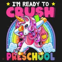 Crush Preschool Dabbing Unicorn Back To School Gift Visor thumb 3