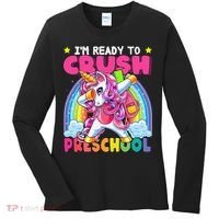 Crush Preschool Dabbing Unicorn Back To School Gift Women's Long Sleeve Shirt thumb 0