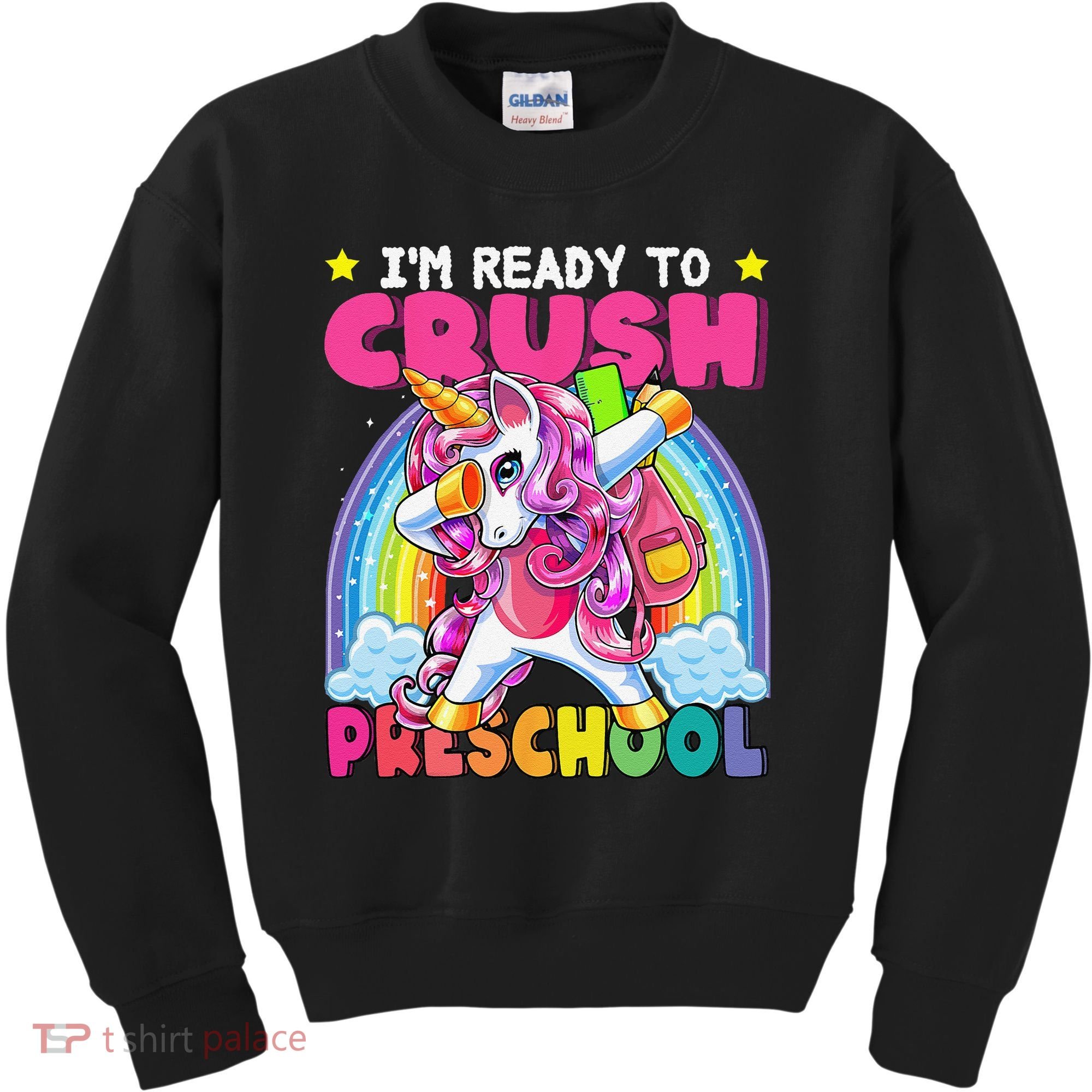 Crush Preschool Dabbing Unicorn Back To School Gift Kids Sweatshirt