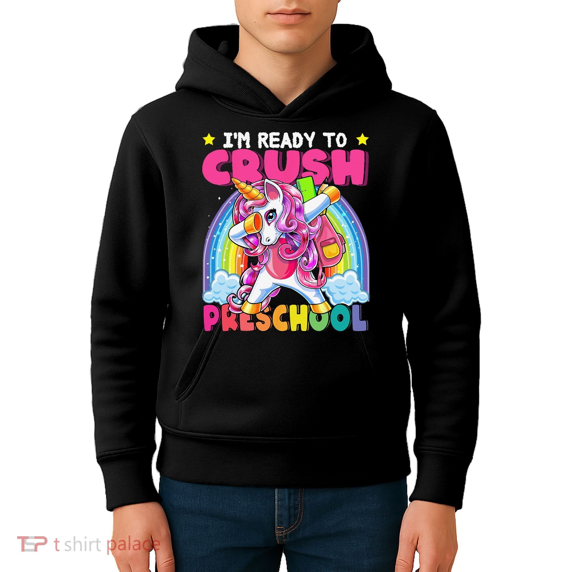 Crush Preschool Dabbing Unicorn Back To School Gift Kids Hoodie