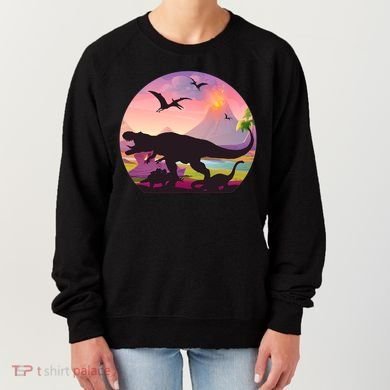 Cool Prehistoric Dinosaur Land Women's Sweatshirt