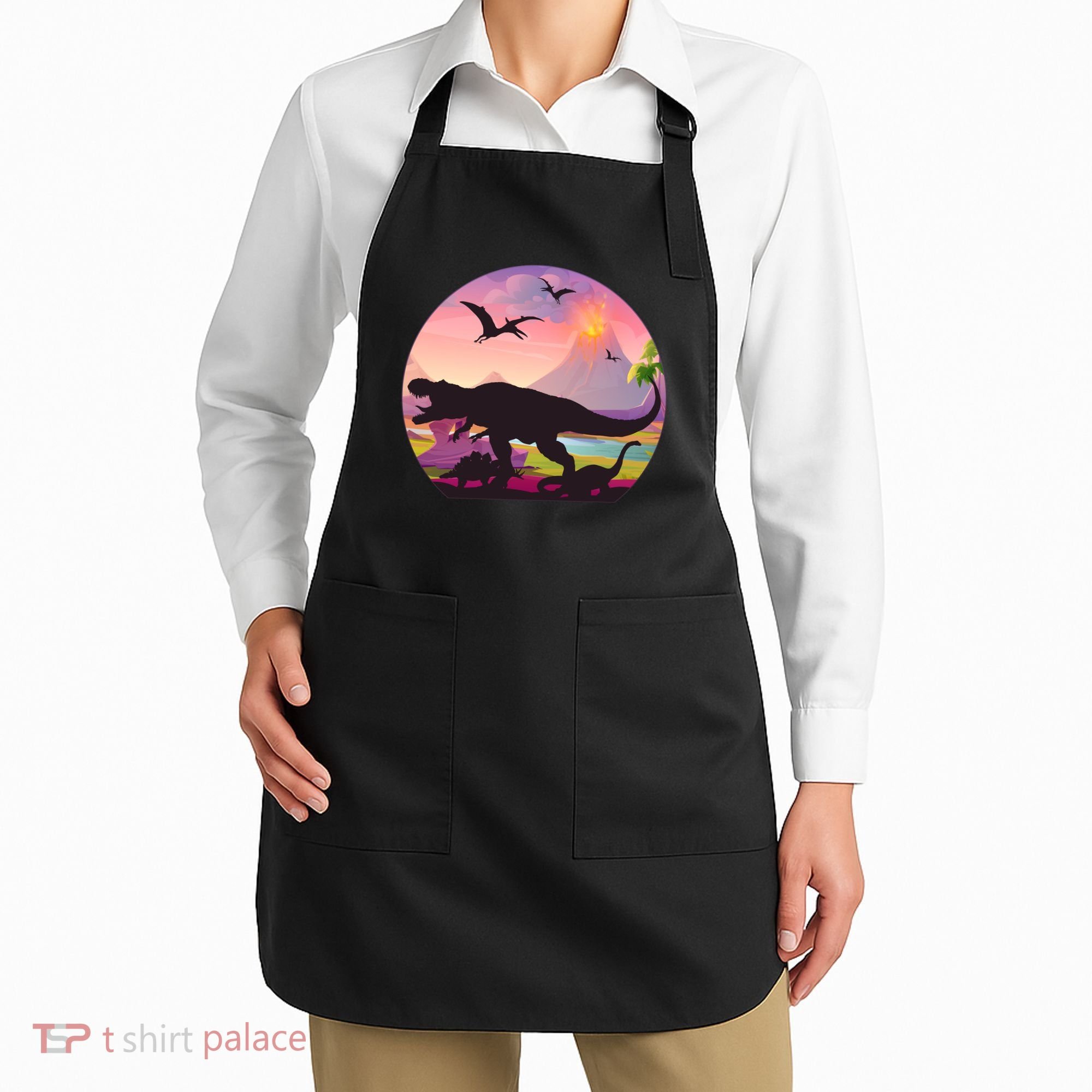 Cool Prehistoric Dinosaur Land Apron