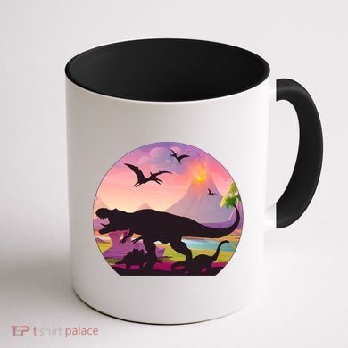 Cool Prehistoric Dinosaur Land Coffee Mug back