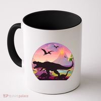 Cool Prehistoric Dinosaur Land Coffee Mug thumb 0