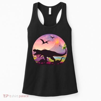 Cool Prehistoric Dinosaur Land Women's Tank Top