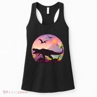 Cool Prehistoric Dinosaur Land Women's Tank Top thumb 0