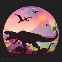 Cool Prehistoric Dinosaur Land Hat thumb 2